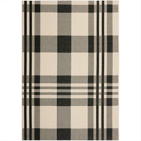 Safavieh 2 Ft. X 3 Ft. -7 In. Accent Indoor-Outdoor Courtyard- Black And Bone- Machine Made Rug CY6201-216-2